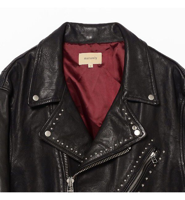 BEAMSBOY「maturely / ダブル ライダース ジャケット」|ブルゾン・スタジャン|