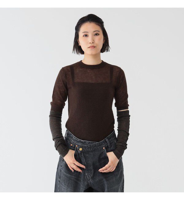 BEAMSBOY「maturely / ウール ショートスリーブ アンド アームカバー」|ニット・セーター|