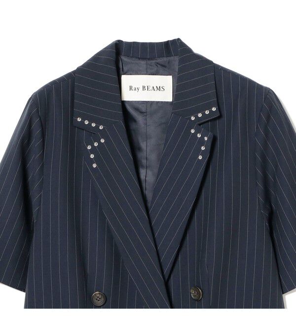 Ray BEAMS 「ラペル ドット ハーフスリーブ ジャケット」|テーラードジャケット|