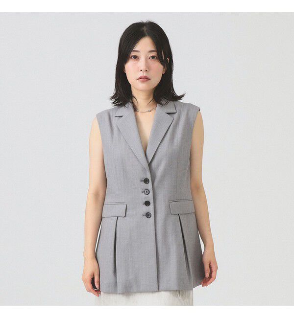 Ray BEAMS 「RBS / ヘリンボーン タック ジレ」|ベスト・ジレ|