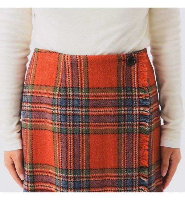 BEAMSBOY「ハリスツイード フリンジ スカート」|スカート|