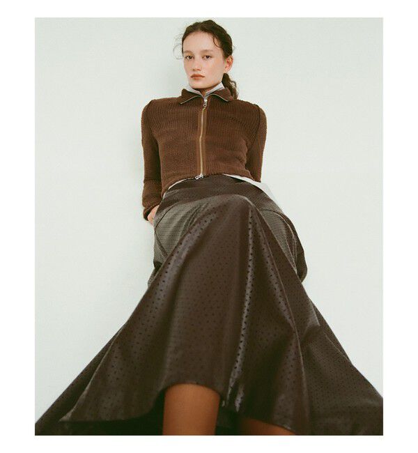 Ray BEAMS 「フェイクレザー パンチング スカート」|スカート|