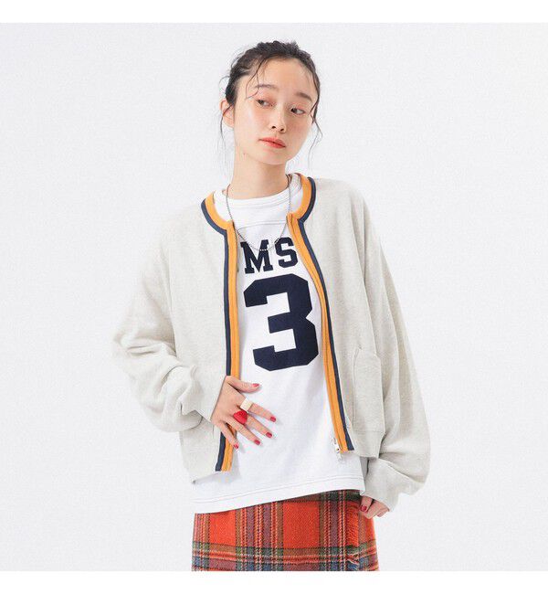 BEAMSBOY「スリートーン スウェット カーディガン」|スウェット・ジャージ|