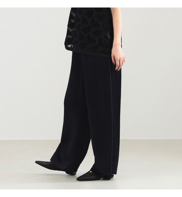 Demi-Luxe BEAMS 「アセテート サテン ワイドパンツ」|チノ|