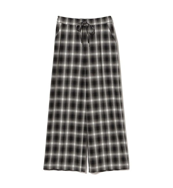 Ray BEAMS 「オンブレチェック ワイド パンツ」|チノ|