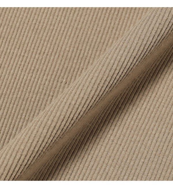 BEAMSBOY「リブ フリル ギャザー ロングスリーブ」|Tシャツ・カットソー|