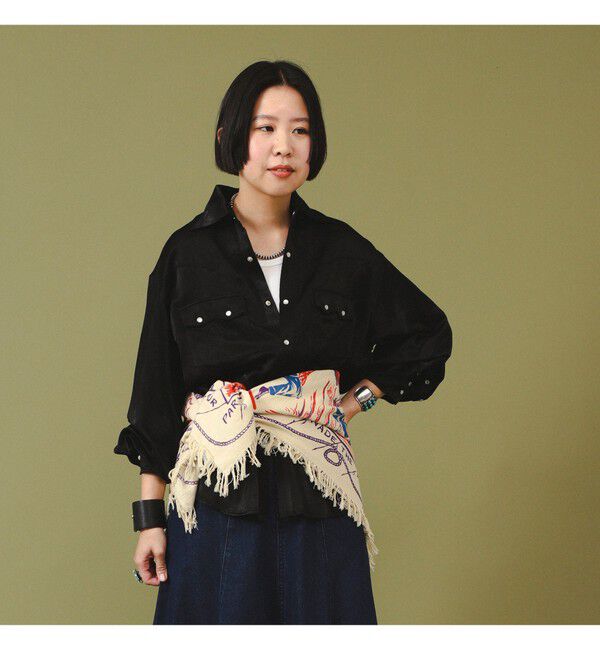 BEAMSBOY「サテン ウエスタン シャツ」|シャツ・ブラウス|