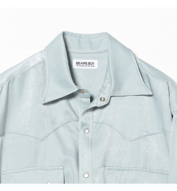 BEAMSBOY「サテン ウエスタン シャツ」|シャツ・ブラウス|