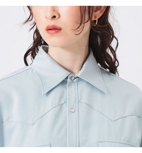 BEAMSBOY「サテン ウエスタン シャツ」|シャツ・ブラウス|