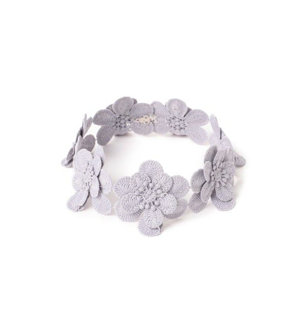 Ray BEAMS 「ビッグ フラワー ファブリック チョーカー」|ネックレス|Light.PURPLE