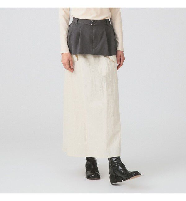 Ray BEAMS 「異素材 レイヤード スカート」|スカート|