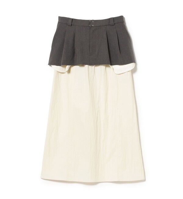 Ray BEAMS 「異素材 レイヤード スカート」|スカート|
