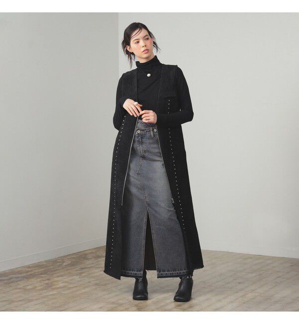 Ray BEAMS 「デニム サイド スタッズ スカート」|スカート|