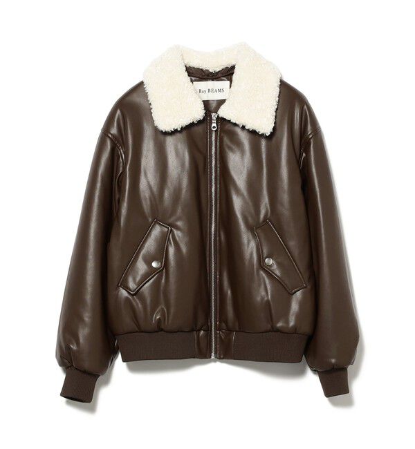 Ray BEAMS 「フェイクレザー ナカワタボマー ブルゾン」|ブルゾン・スタジャン|