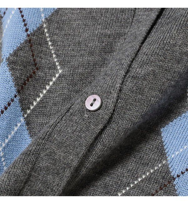 Ray BEAMS 「アーガイル クルーネック カーディガン」|カーディガン|