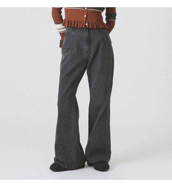 Ray BEAMS 「デニム フレア パンツ」|デニム|