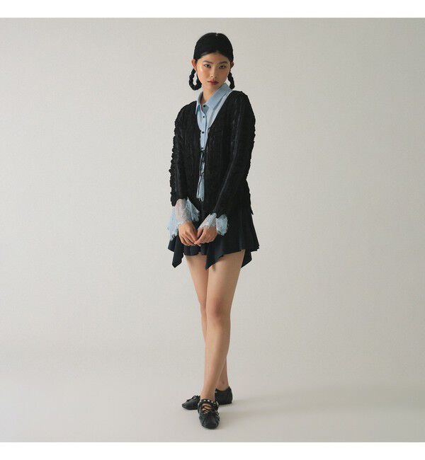 Ray BEAMS 「メッシュ ストライプ カーディガン」|カーディガン|