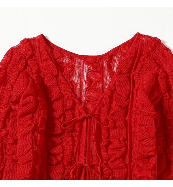 Ray BEAMS 「メッシュ ストライプ カーディガン」|カーディガン|