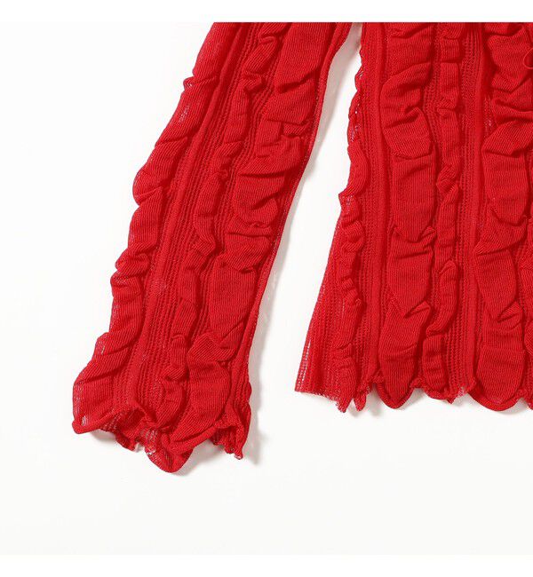 Ray BEAMS 「メッシュ ストライプ カーディガン」|カーディガン|