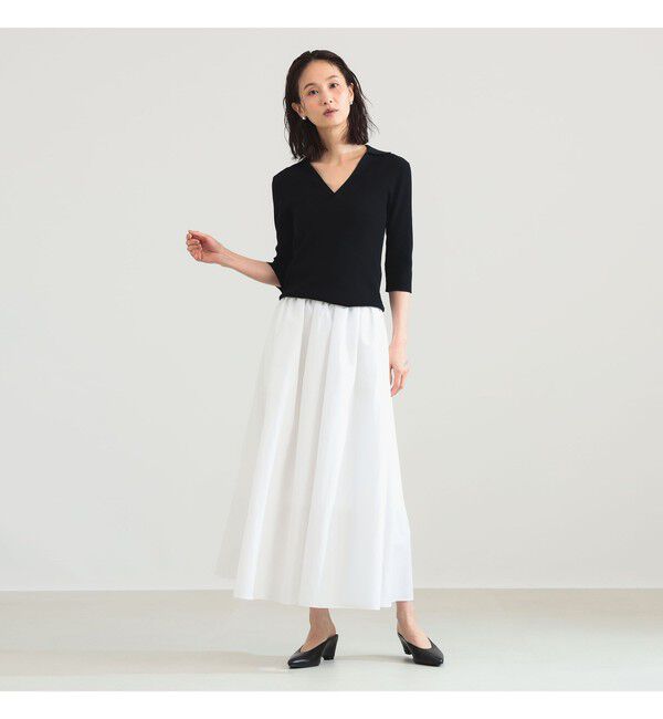 Demi-Luxe BEAMS 「コットン ナイロン タック ギャザー スカート」|スカート|