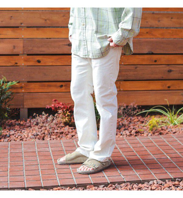 BEAMS「BEAMS / ツイル ストレッチ 5ポケット パンツ」|デニム|IVORY