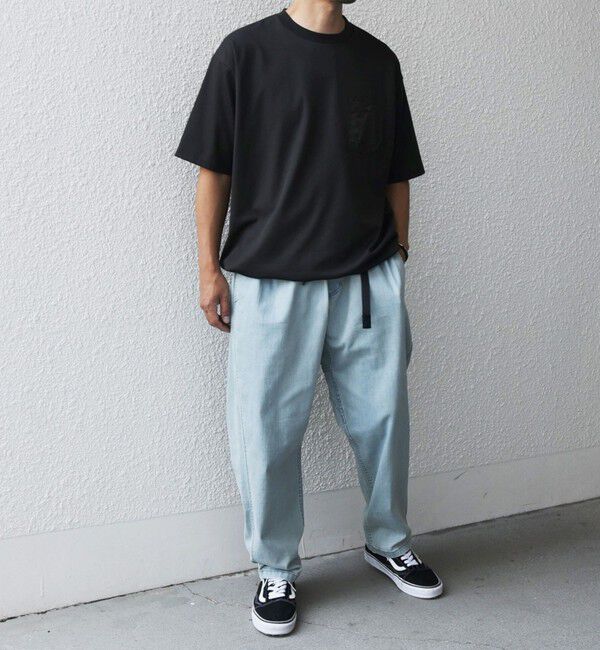 SHIPS any「【SHIPS any別注】Gramicci: オーガニックコットン ルーズテーパード ストレッチ デニム パンツ◆」|デニム|