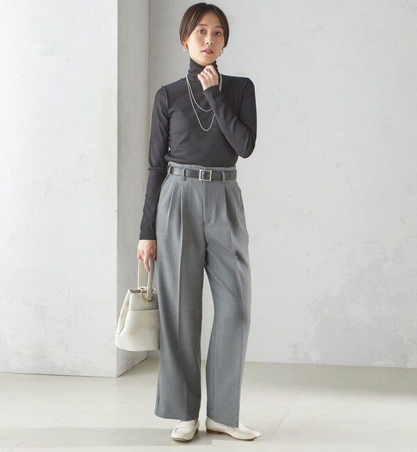 SHIPS for women「〈手洗い可能〉ドライタッチ リブ タートル」|Tシャツ・カットソー|