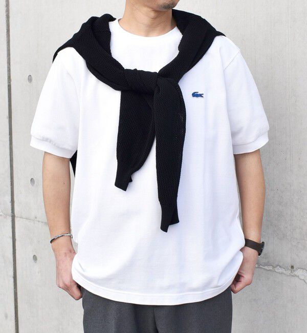 SHIPS any「【SHIPS any別注】LACOSTE: ワンポイント ロゴ ピケ クルーネック Tシャツ 24SS◇」|Tシャツ・カットソー|