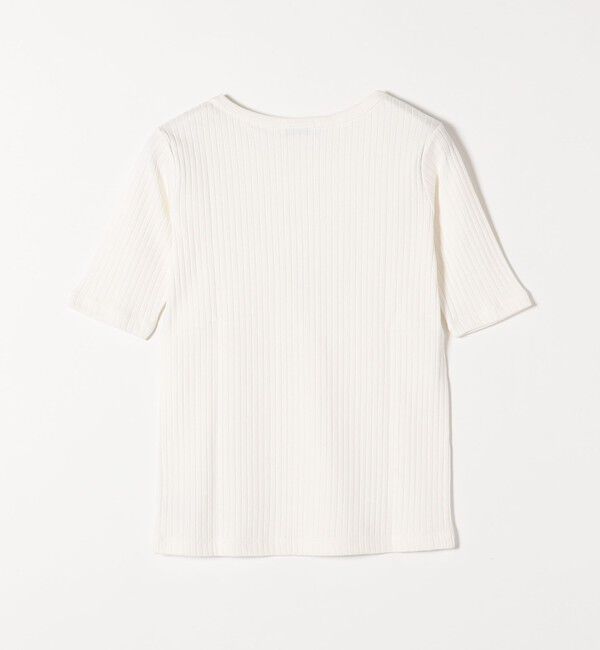 SHIPS any「SHIPS any:〈洗濯機可能〉テレコ リブ ハーフスリーブ TEE」|Tシャツ・カットソー|