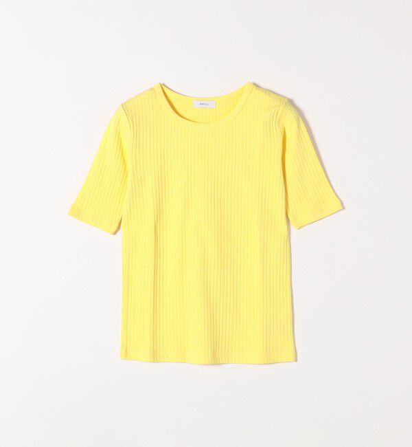 SHIPS any「SHIPS any:〈洗濯機可能〉テレコ リブ ハーフスリーブ TEE」|Tシャツ・カットソー|