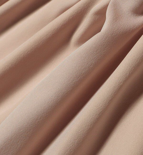 SHIPS for women「〈手洗い可能〉ネック ギャザー ソリッド 起毛 サテン ブラウス」|シャツ・ブラウス|