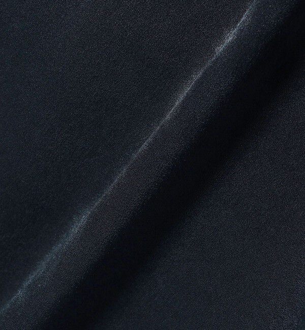 SHIPS for women「〈手洗い可能〉ネック ギャザー ソリッド 起毛 サテン ブラウス」|シャツ・ブラウス|