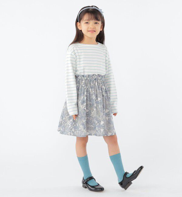SHIPS KIDS「SHIPS KIDS:100～130cm / ボーダー 長袖 TEE」|Tシャツ・カットソー|