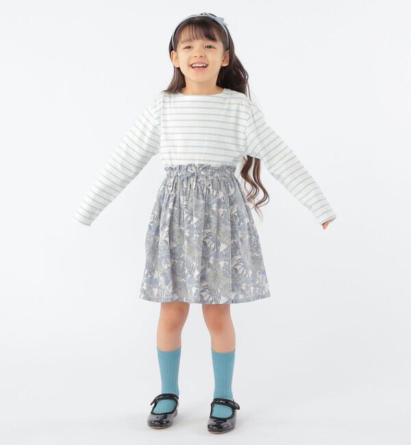 SHIPS KIDS「SHIPS KIDS:100～130cm / ボーダー 長袖 TEE」|Tシャツ・カットソー|