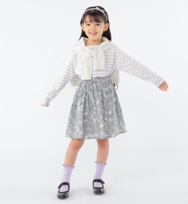 SHIPS KIDS「SHIPS KIDS:100～130cm / ボーダー 長袖 TEE」|Tシャツ・カットソー|