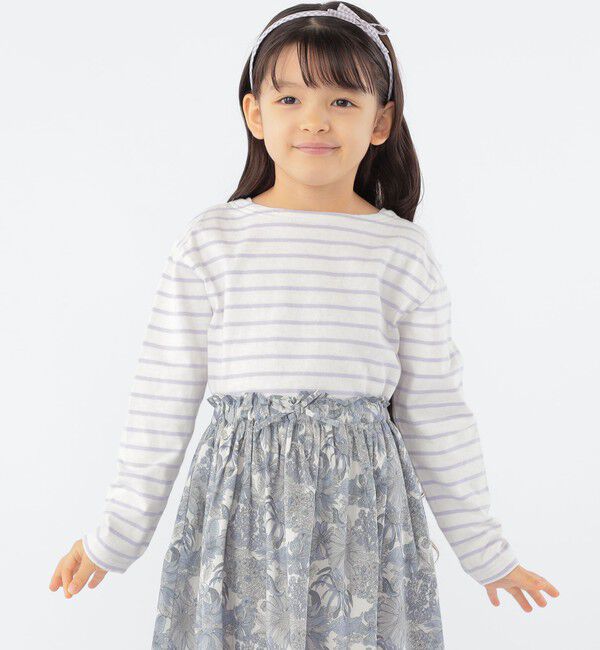 SHIPS KIDS「SHIPS KIDS:100～130cm / ボーダー 長袖 TEE」|Tシャツ・カットソー|