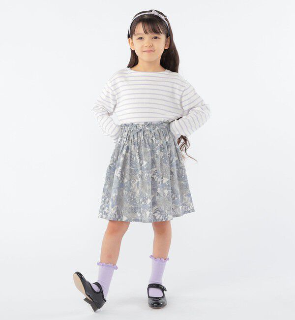 SHIPS KIDS「SHIPS KIDS:100～130cm / ボーダー 長袖 TEE」|Tシャツ・カットソー|