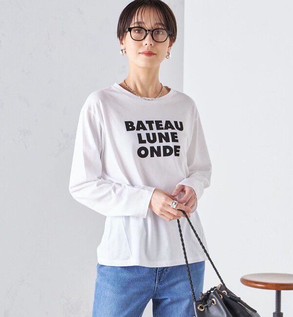 SHIPS for women「ローズ ペトール ロング スリーブ プリント TEE」|Tシャツ・カットソー|