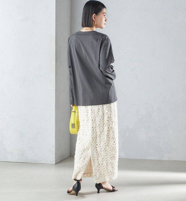 SHIPS for women「ローズ ペトール ロング スリーブ プリント TEE」|Tシャツ・カットソー|