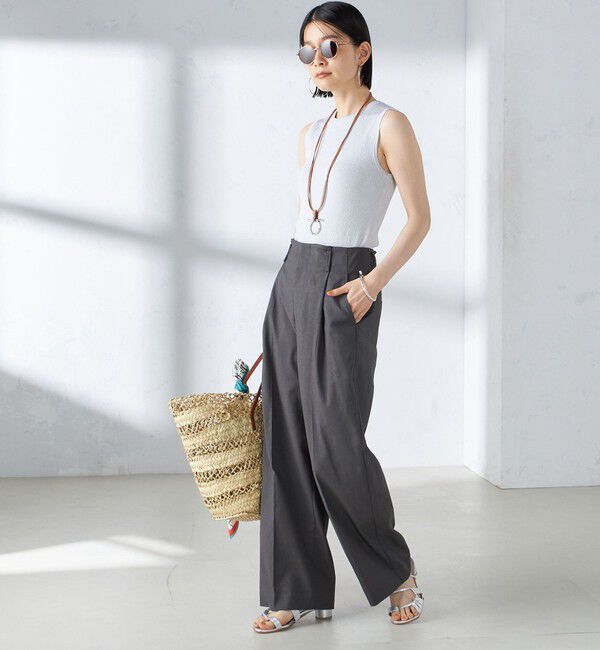 SHIPS for women「〈手洗い可能 〉ドライオックス フロント タック ストレート パンツ 25SS」|その他|