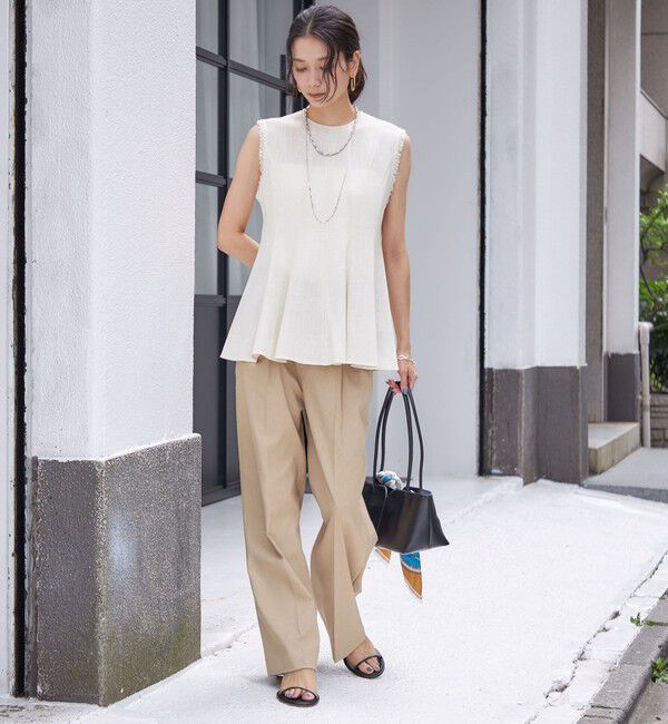 SHIPS for women「〈手洗い可能 〉ドライオックス フロント タック ストレート パンツ 25SS」|その他|