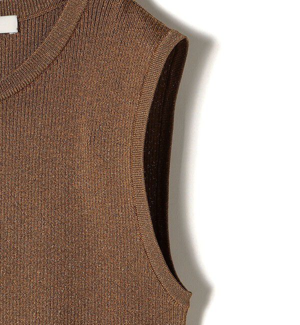 SHIPS for women「〈手洗い可能〉ラメ ノースリーブ ニット」|ニット・セーター|