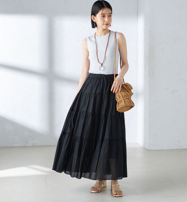 SHIPS for women「〈手洗い可能〉ラメ ノースリーブ ニット」|ニット・セーター|