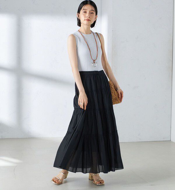 SHIPS for women「〈手洗い可能〉ラメ ノースリーブ ニット」|ニット・セーター|