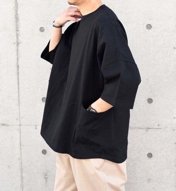 SHIPS any「SHIPS any: COTTON USA ドルマン サイド ポケット Tシャツ 24SS◇」|Tシャツ・カットソー|