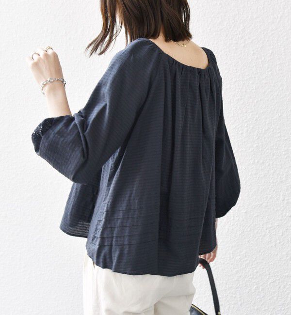 SHIPS any「SHIPS any:〈洗濯機可能〉ヘムタック スクエア ネック ブラウス」|シャツ・ブラウス|