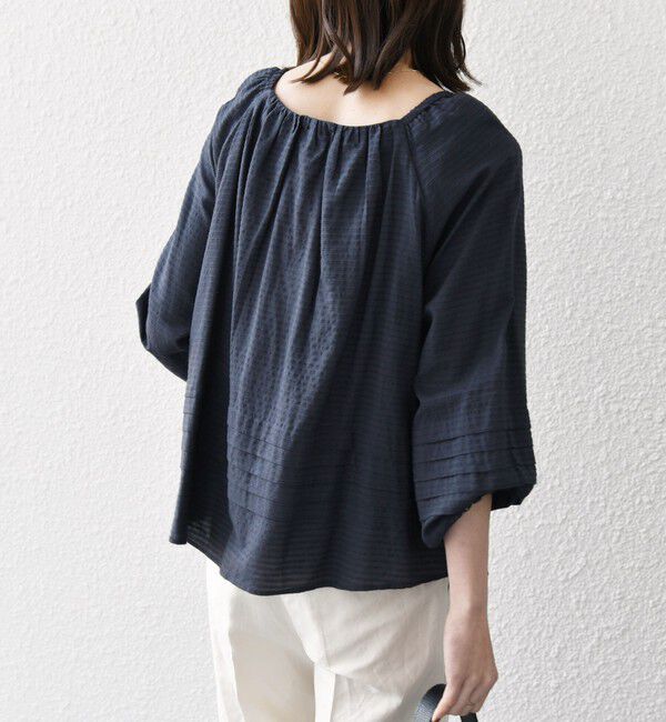 SHIPS any「SHIPS any:〈洗濯機可能〉ヘムタック スクエア ネック ブラウス」|シャツ・ブラウス|