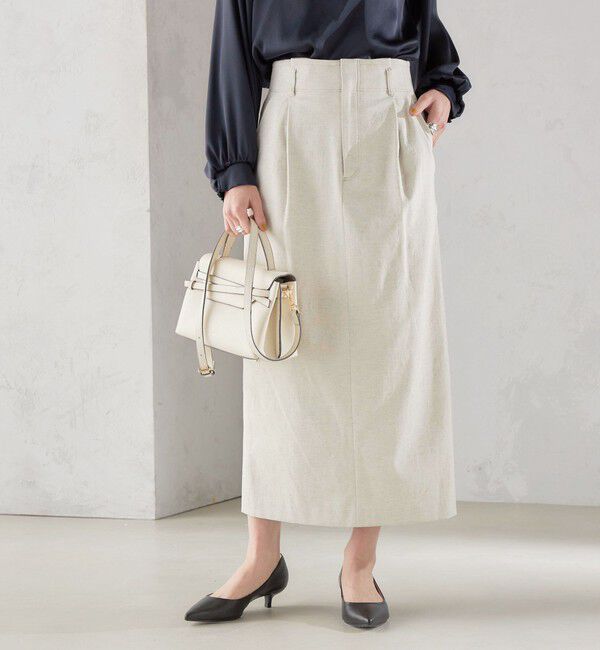 SHIPS for women「〈手洗い可能 / UVカット〉ドライ オックス タック タイト スカート ◇」|スカート|