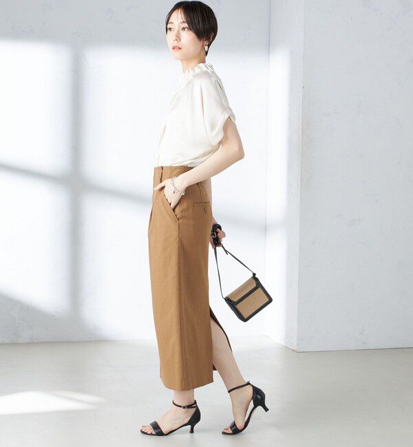 SHIPS for women「〈手洗い可能 / UVカット〉ドライ オックス タック タイト スカート ◇」|スカート|