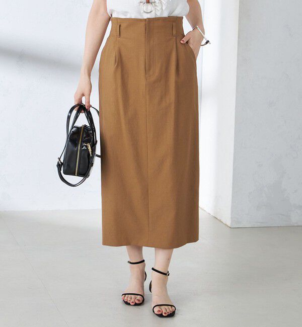 SHIPS for women「〈手洗い可能 / UVカット〉ドライ オックス タック タイト スカート ◇」|スカート|